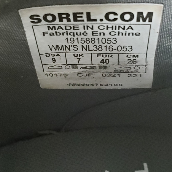 New SOREL Evie Wedge Gray Leather Ankle Boots - Picture 7 of 8